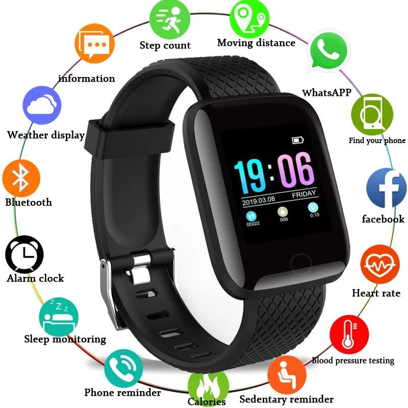 الساعة الذكية D13  Smartwatch الرياضية لقياس معدل النبضات وتعقب اللياقة البدنية للرجال والنساء — شراء أونلاين متجر عز التقنية الكويت ايزنولوجى KW