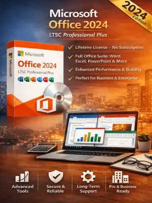Microsoft Office 2024 | LTSC Professional Plus مايكروسوفت اوفيس 2024 مدى الحياة — شراء أونلاين متجر عز التقنية الكويت ايزنولوجى KW