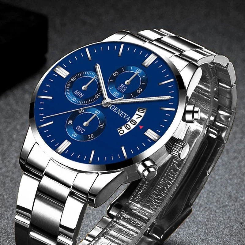 الساعات الرجالية Montre الفخمة الشهيرة المصنوعه من الفولاذ المقاوم للصدأ مع التقويم الموضة الجلدية كوارتز — شراء أونلاين متجر عز التقنية الكويت ايزنولوجى KW