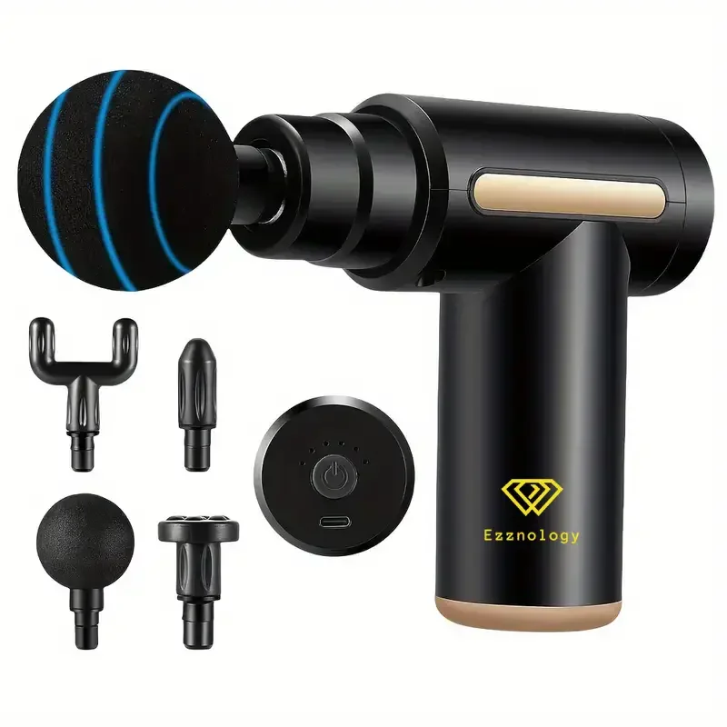 مسدس المساج القابل لإعادة الشحن مع ست سرعات مختلفة  Rechargeable Massage Gun — شراء أونلاين متجر عز التقنية الكويت ايزنولوجى KW