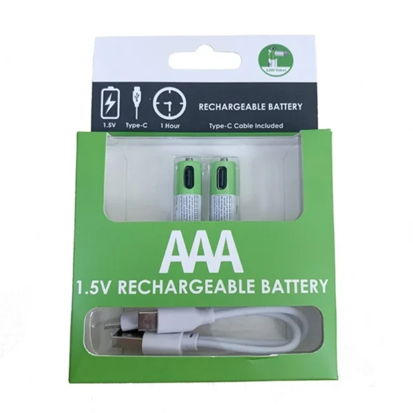 بطارية USB AAA قابلة لإعادة الشحن شاحن Type C 1
